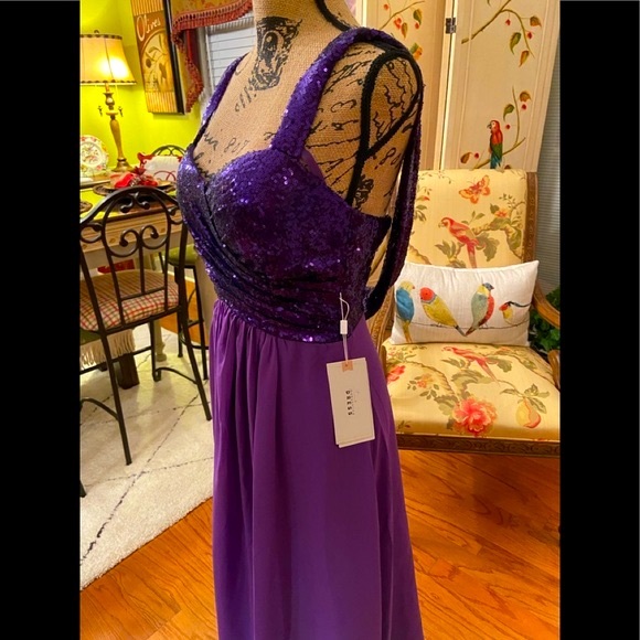 Baby On Line NWT Evening Prom Dress Size Small Deep Purple Floor Length - Picture 4 of 8